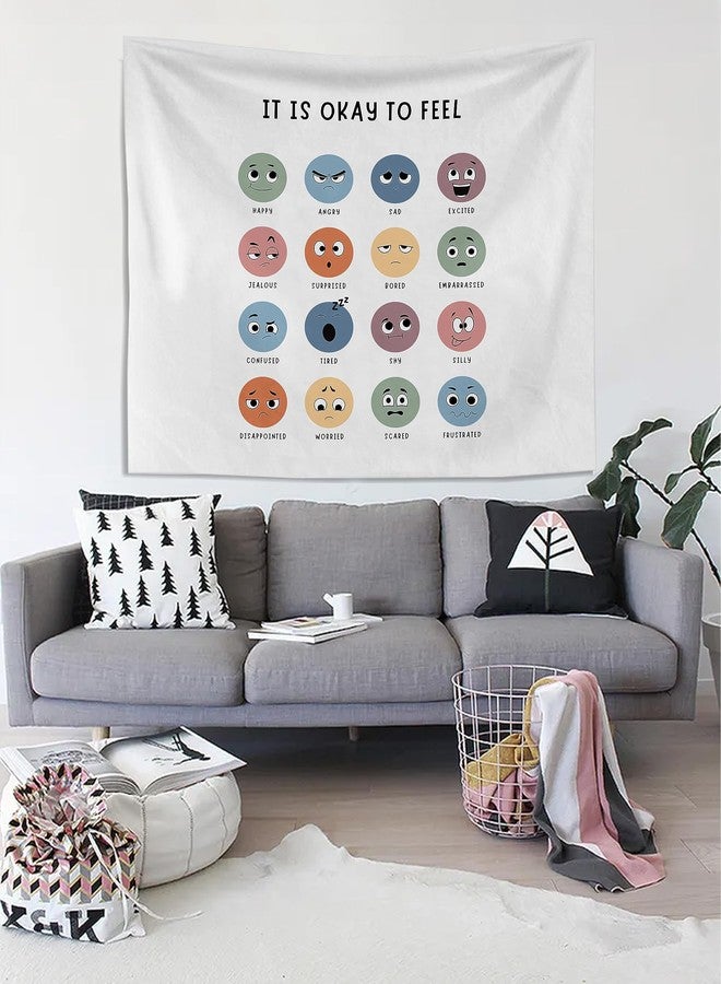 Knibeo Kneibo Classroom Tapestry Wall Hanging - Mental Health Decor, Counseling Decor, Feelings Tapestry 50x60 - Image 3